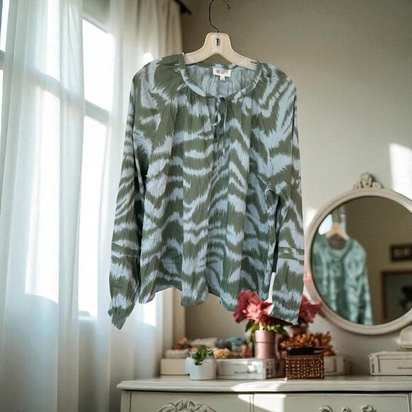 Candace Cameron Bure Peasant Blouse | Size L | Modal Blend - Picture 1 of 8